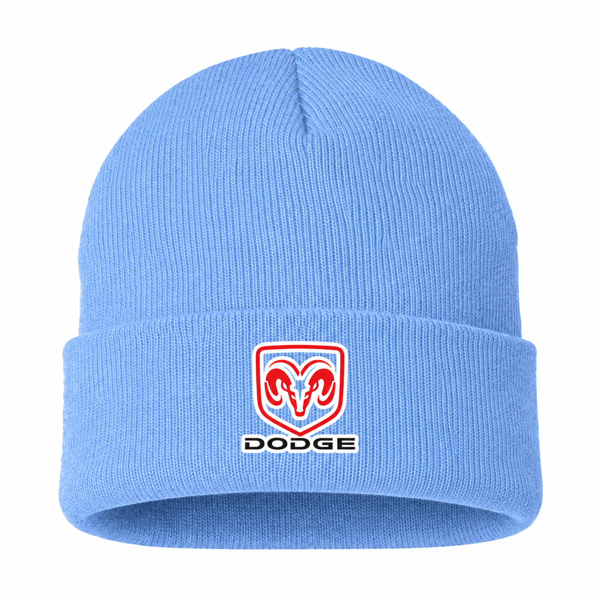 Men's Dodge Beanie Hat — Sky Blue — clean front main