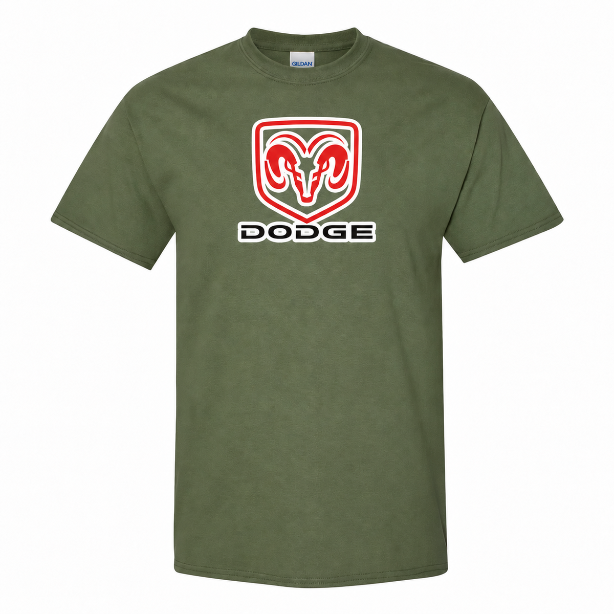 Dodge Army Green front main with original artwork