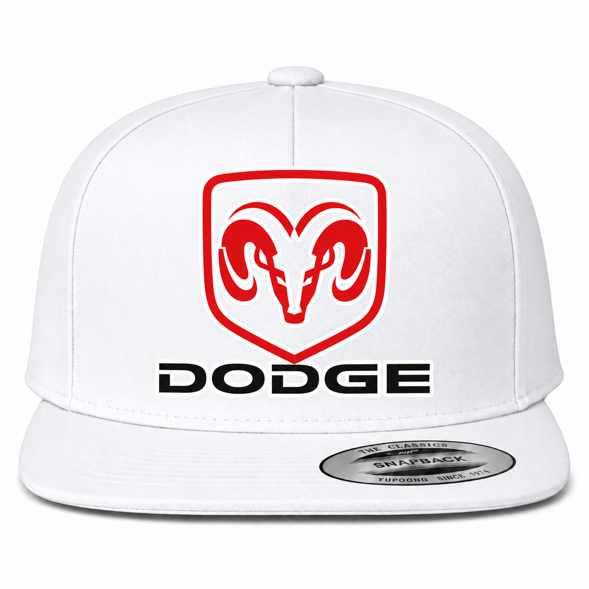 Dodge White front main with original artwork
