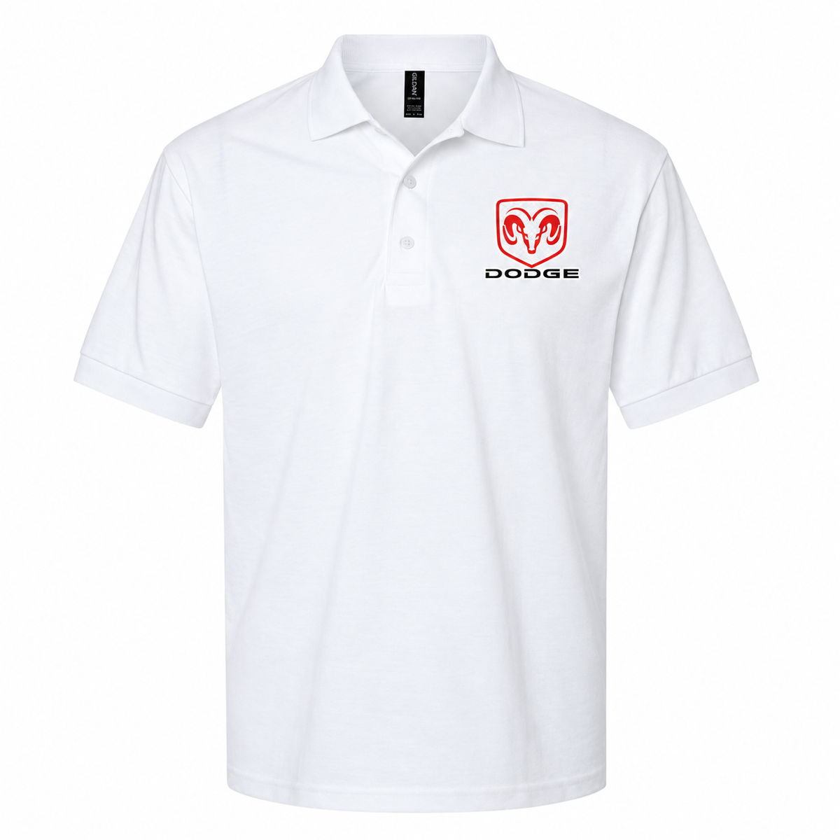 Men's Dodge Dry Blend Polo — White — clean front main