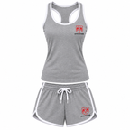 Women's Dodge tanktop and shorts set Grey front
