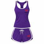 Women's Dodge tanktop and shorts set Purple front