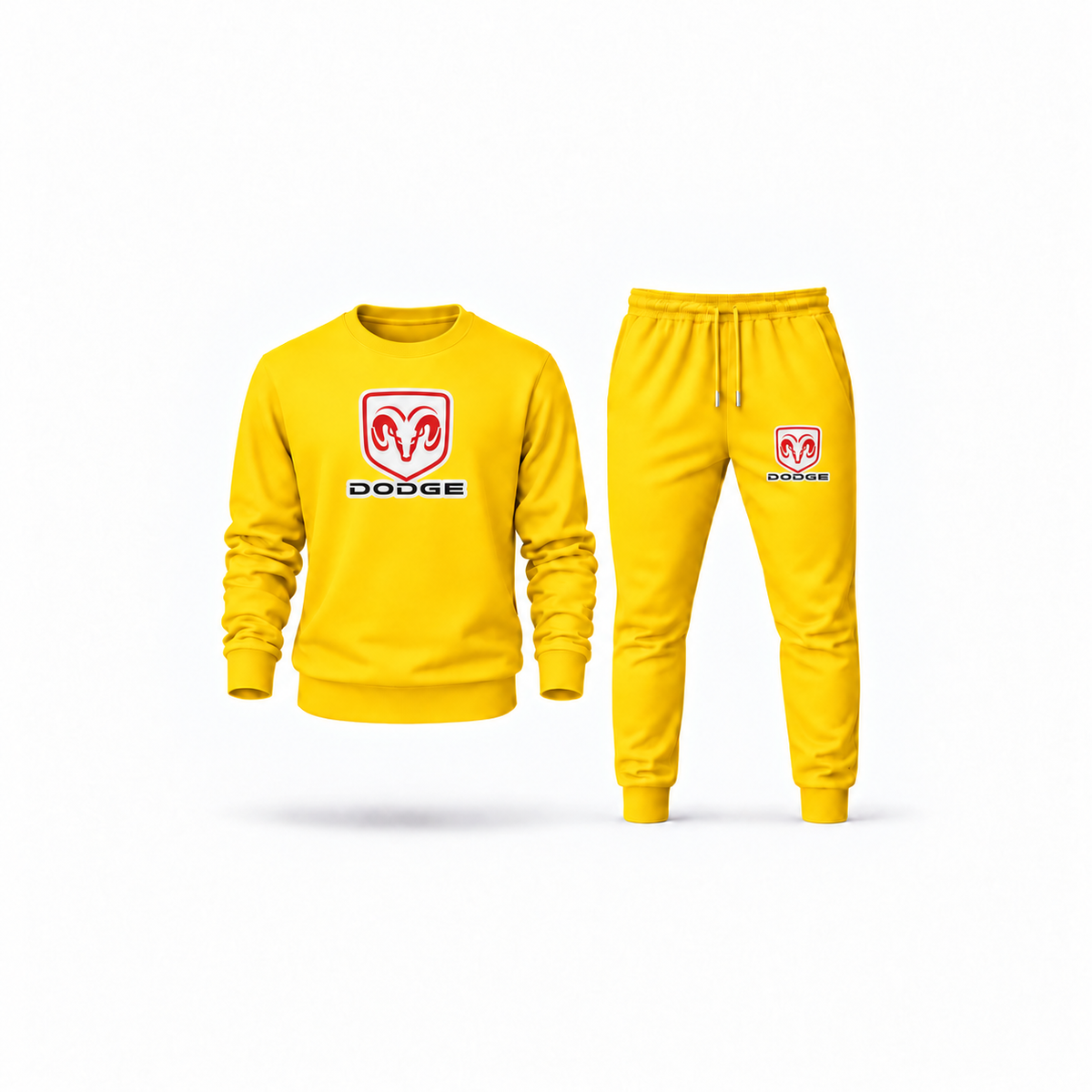 Men's Dodge Sweatshirt Joggers Set | Color: Yellow | Main