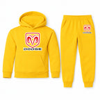 Dodge youth hoodie jogger set, Yellow, Youth Large ages 10–12