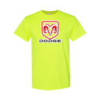 Youth Kids Dodge Car Cotton T-Shirt | Color: Safety Green | Main