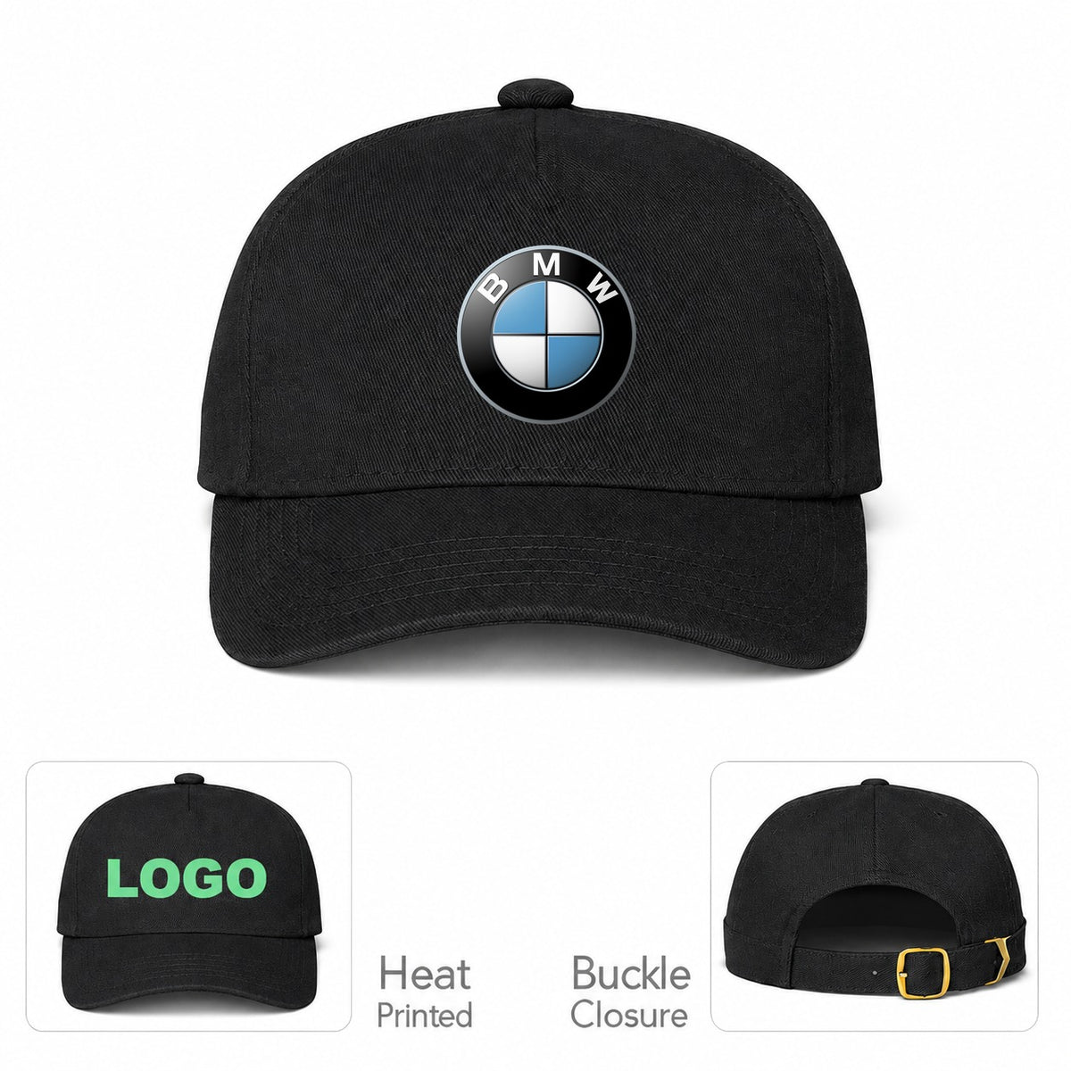 BMW Car Dad Baseball Cap Hat - Black