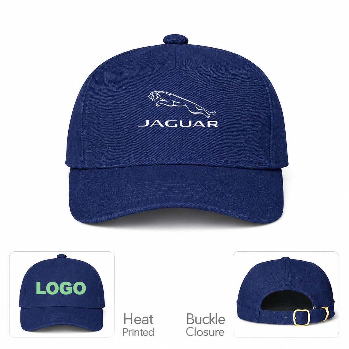 Jaguar Symbol Car Dad Baseball Cap Hat - Navy