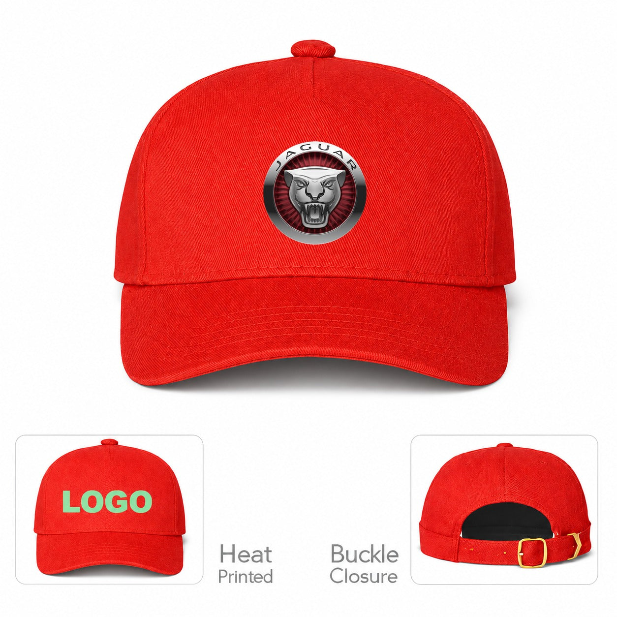 Jaguar Motorsport Car Dad Baseball Cap Hat - Red
