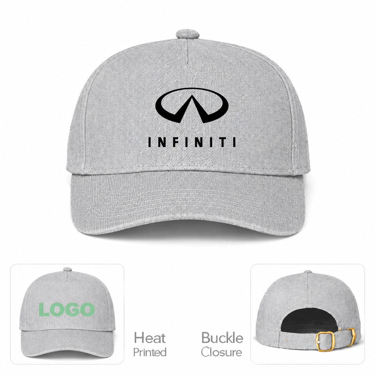 Infiniti Luxury Car Dad Baseball Cap Hat - Gray