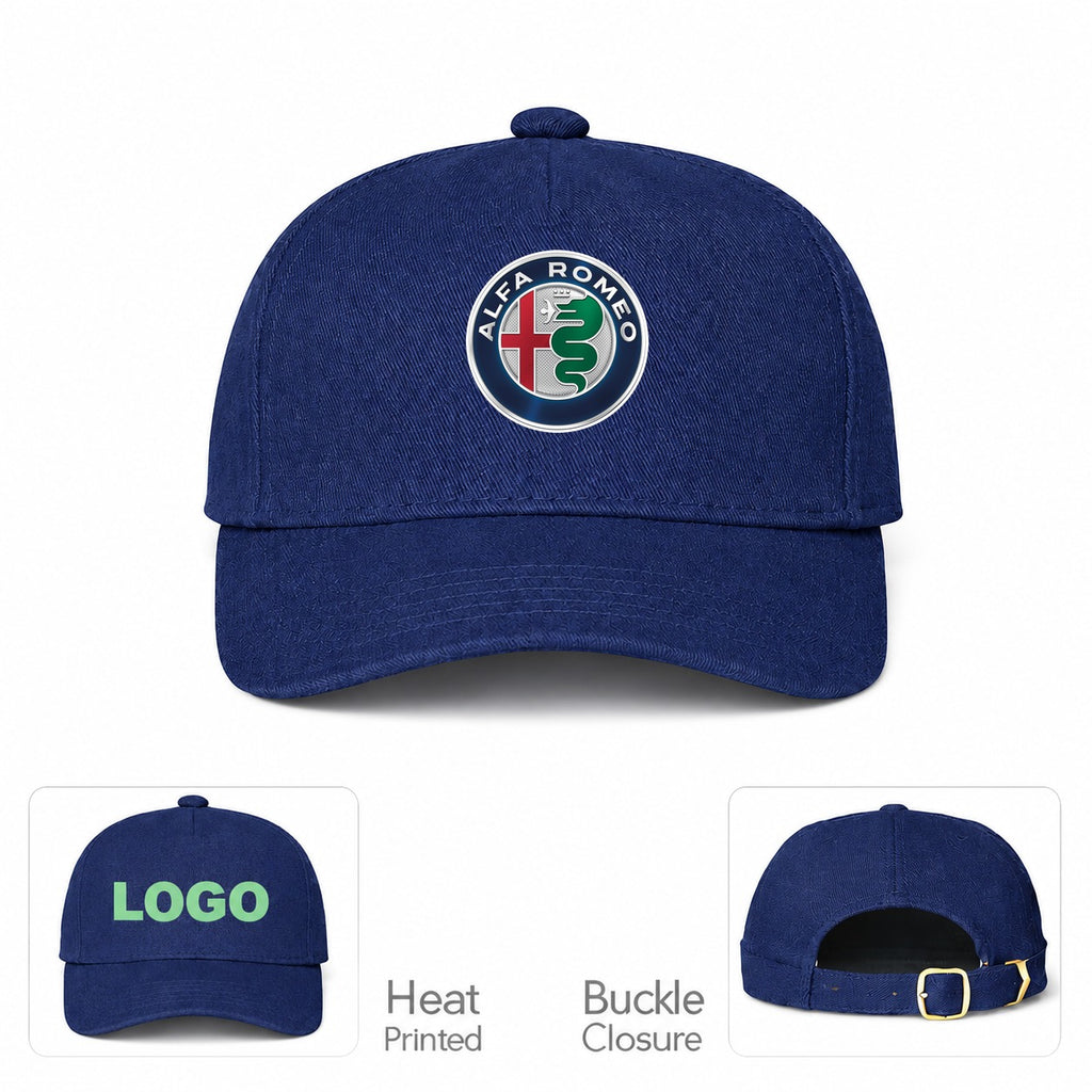 Alfa Romeo Car Dad Baseball Cap Hat - Navy