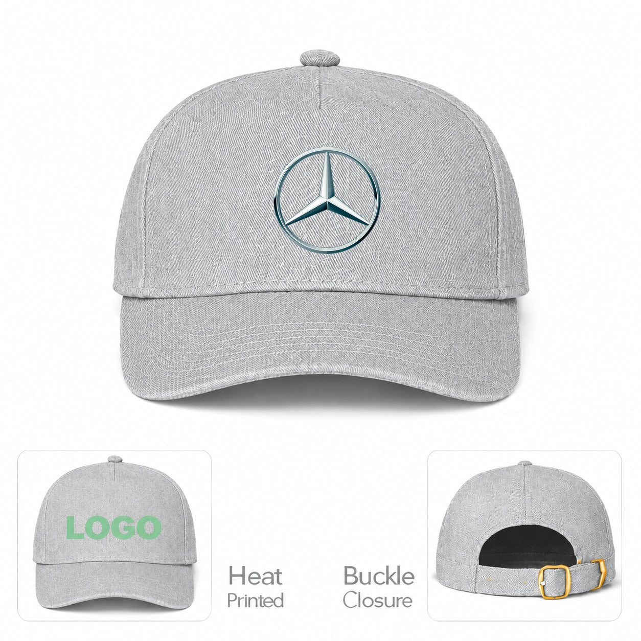 Mercedes-Benz Car Dad Baseball Cap Hat - Gray