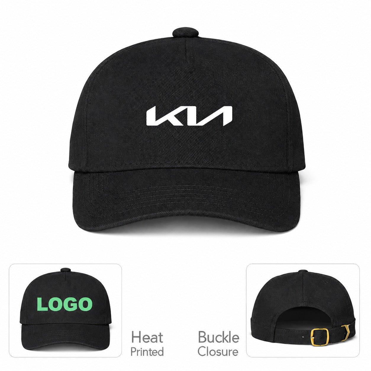 Kia Car Dad Baseball Cap Hat - Black