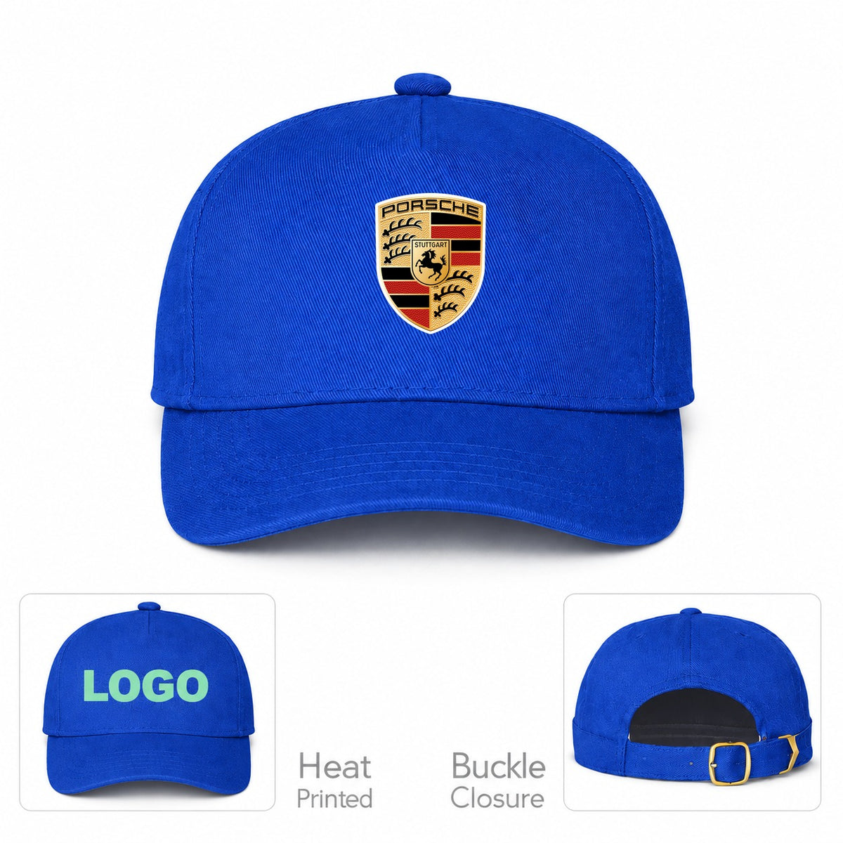 Porsche Car Dad Baseball Cap Hat - Royal Blue