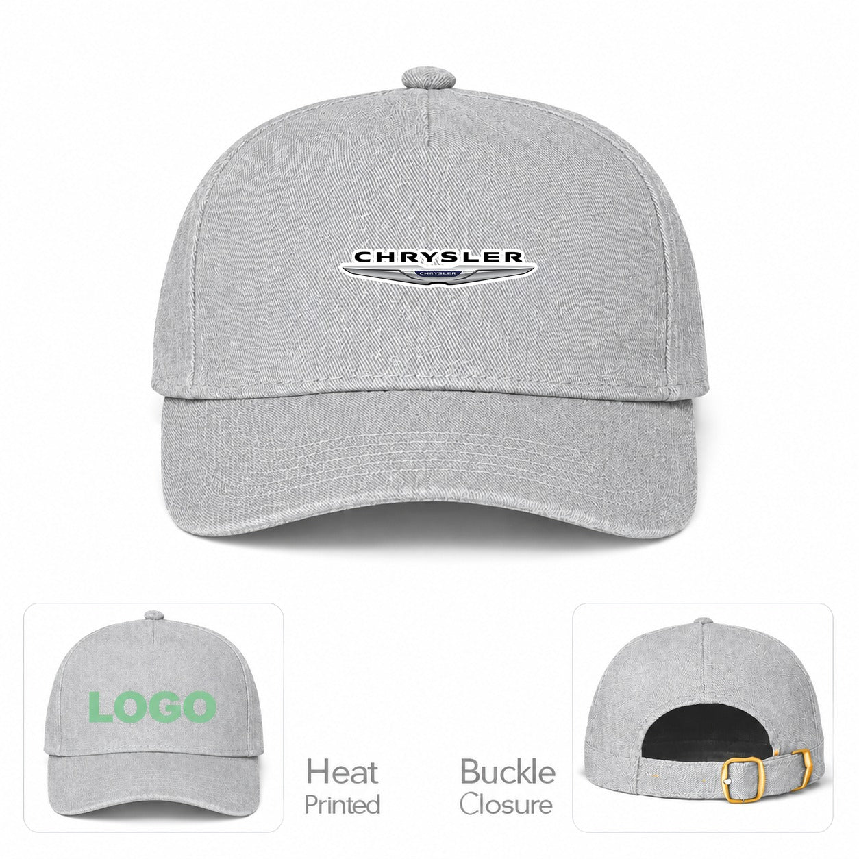 Chrysler Car Dad Baseball Cap Hat - Gray