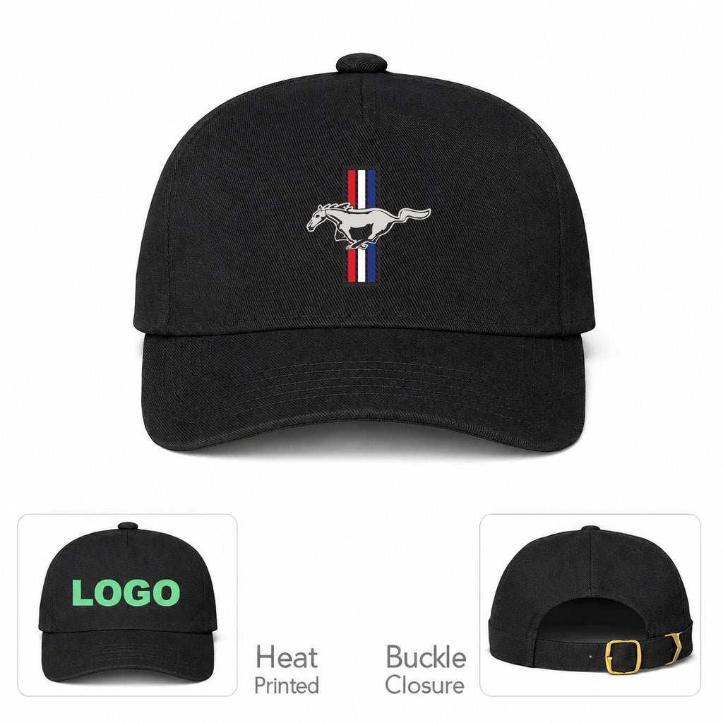 Mustang Dad Baseball Cap Hat - Black