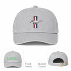Mustang Dad Baseball Cap Hat - Gray