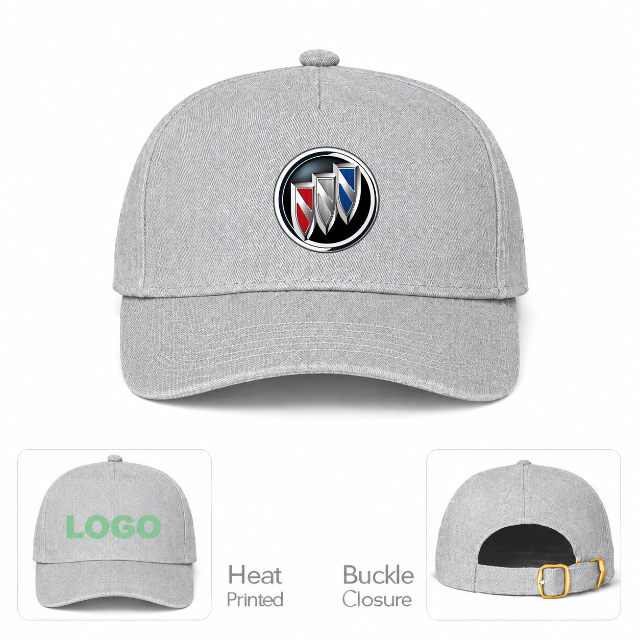 Buick Motorsports  Car Dad Baseball Cap Hat - Gray