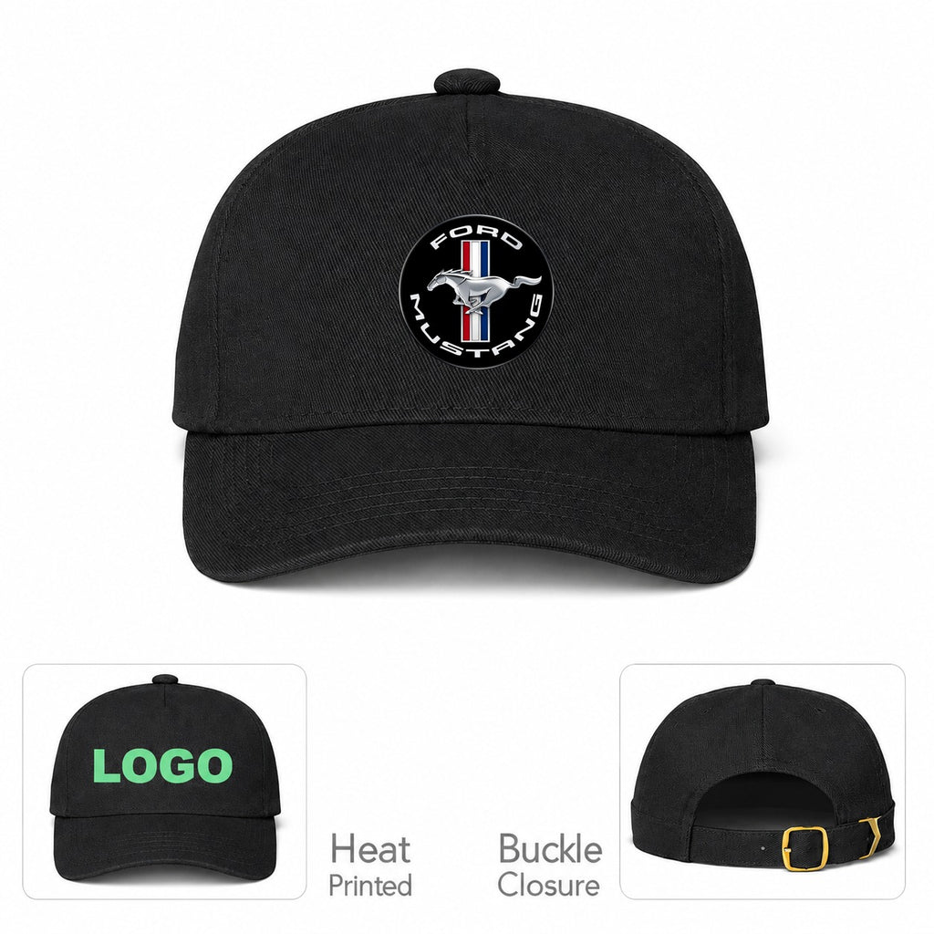Ford Mustang Motorsport Car Dad Baseball Cap Hat - Black
