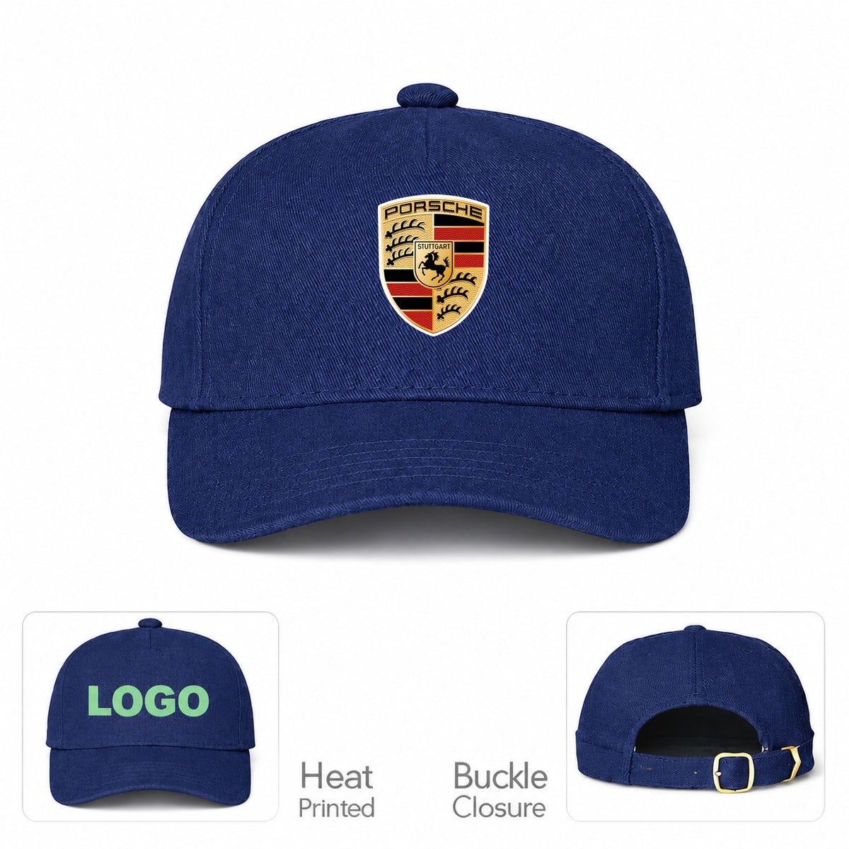 Porsche Car Dad Baseball Cap Hat - Navy