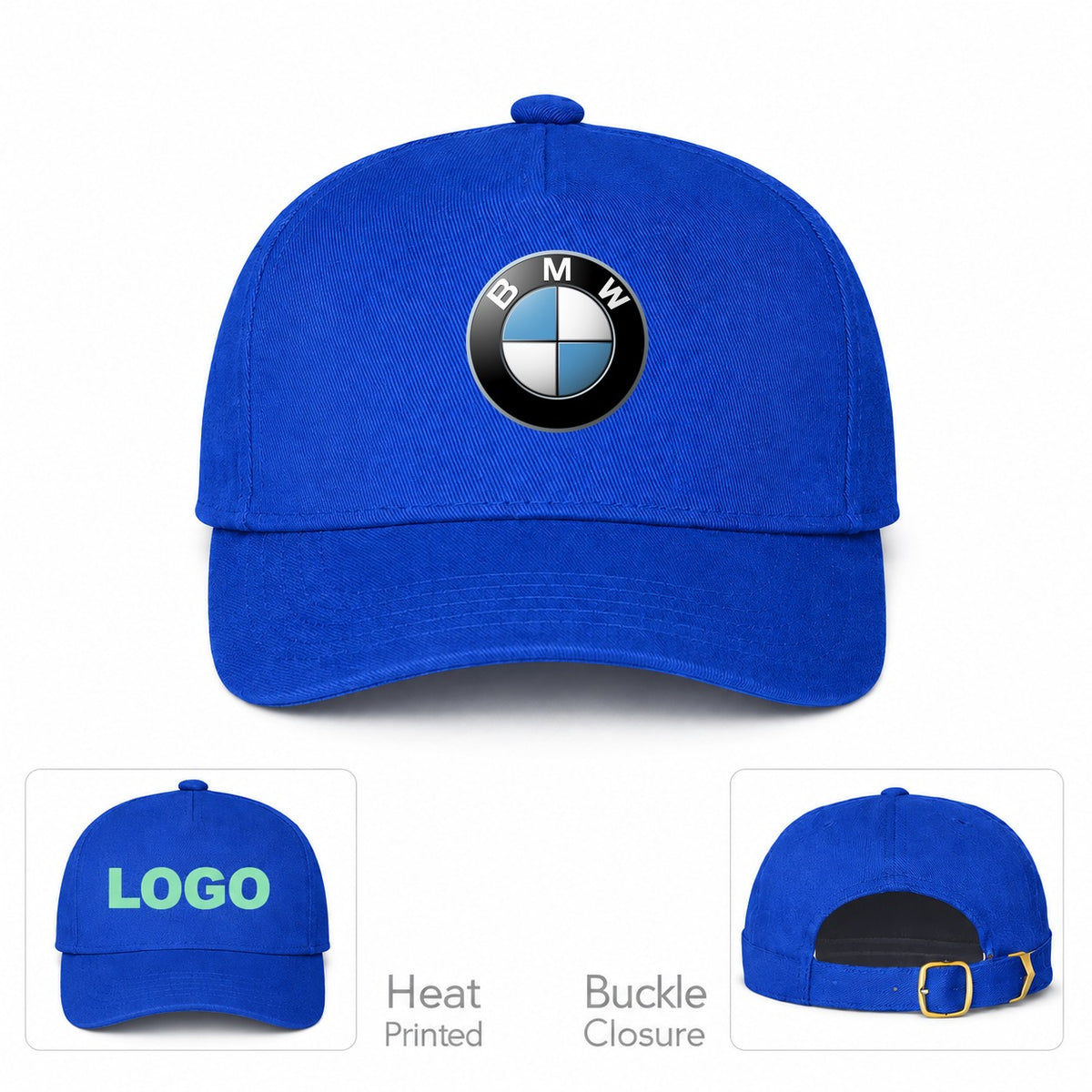 BMW Car Dad Baseball Cap Hat - Royal Blue