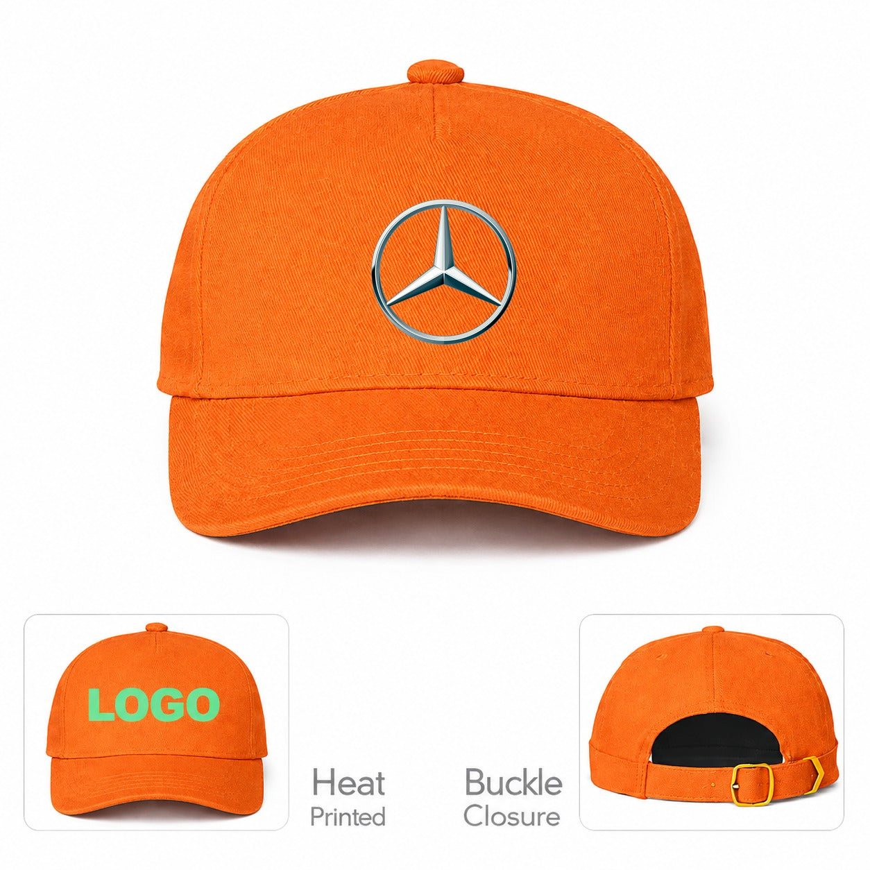 Mercedes-Benz Car Dad Baseball Cap Hat - Orange