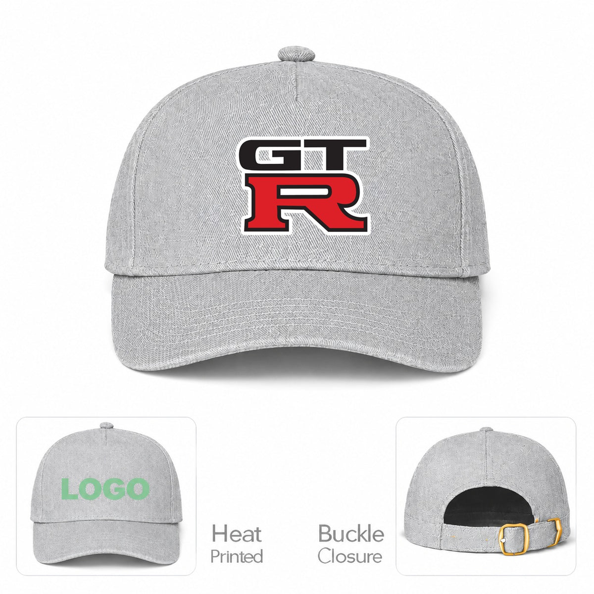 GTR Car Dad Baseball Cap Hat - Gray