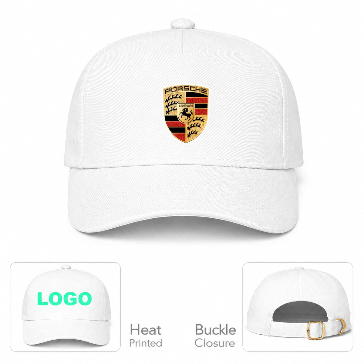 Porsche Car Dad Baseball Cap Hat - White
