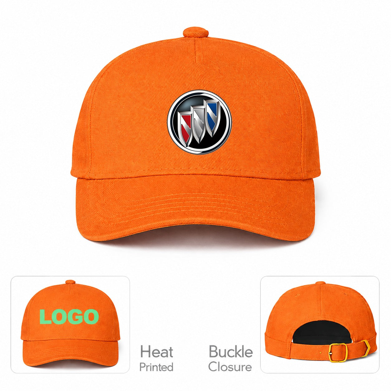 Buick Motorsports  Car Dad Baseball Cap Hat - Orange