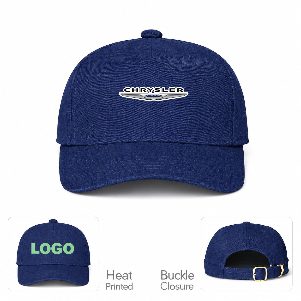 Chrysler Car Dad Baseball Cap Hat - Navy