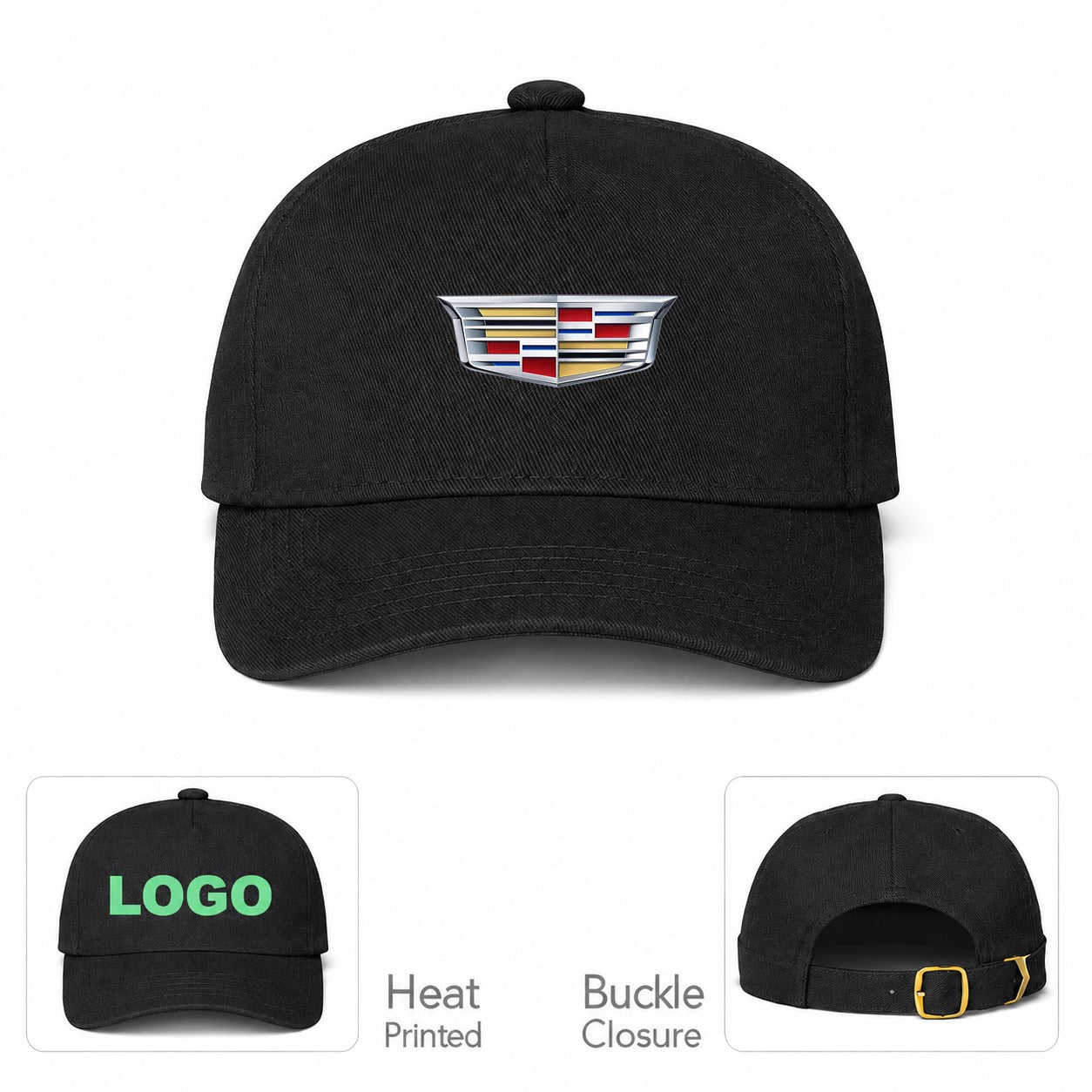 Cadillac Car Dad Baseball Cap Hat - Black