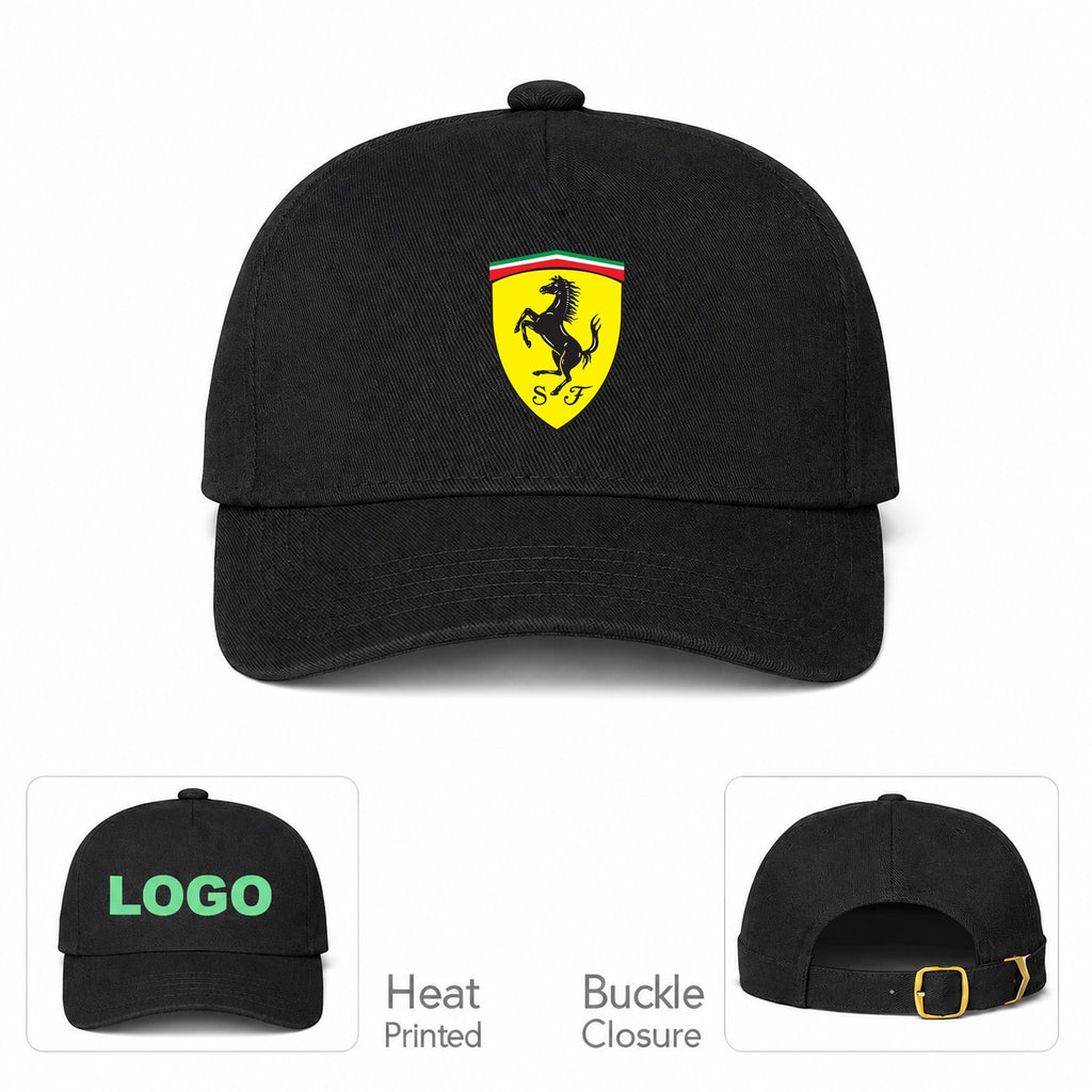 Ferrari Motorsport  Car Dad Baseball Cap Hat - Black