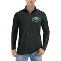 Men's Land Rover Car Lightweight Quarter-Zip Athletic Shirt Long Sleeve Polyester Wear - Black