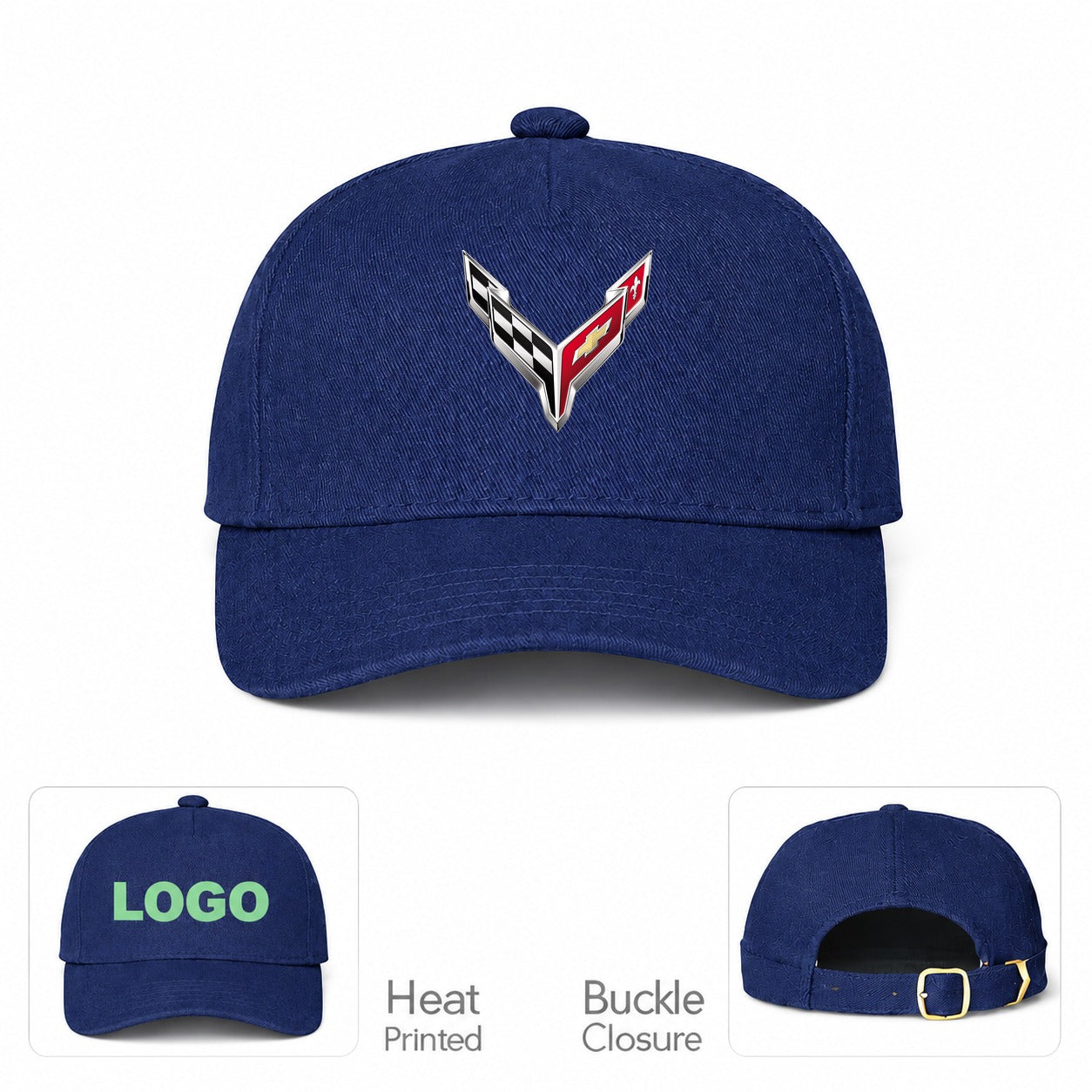 Corvette - Dad Baseball Cap Hat - Navy