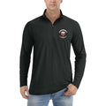 Men's Jaguar Motorsports Supercars Lightweight Quarter-Zip Athletic Shirt Long Sleeve Polyester Wear - Black