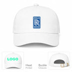 Rolls Royce Car Dad Baseball Cap Hat - White