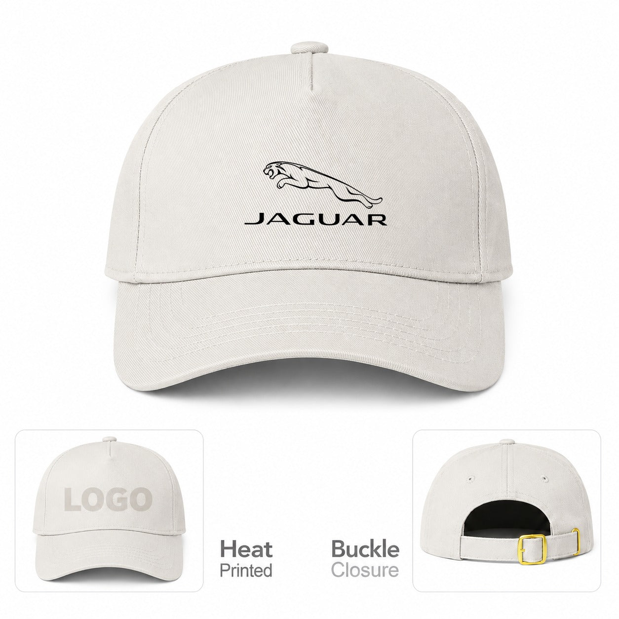 Jaguar Symbol Car Dad Baseball Cap Hat - Beige