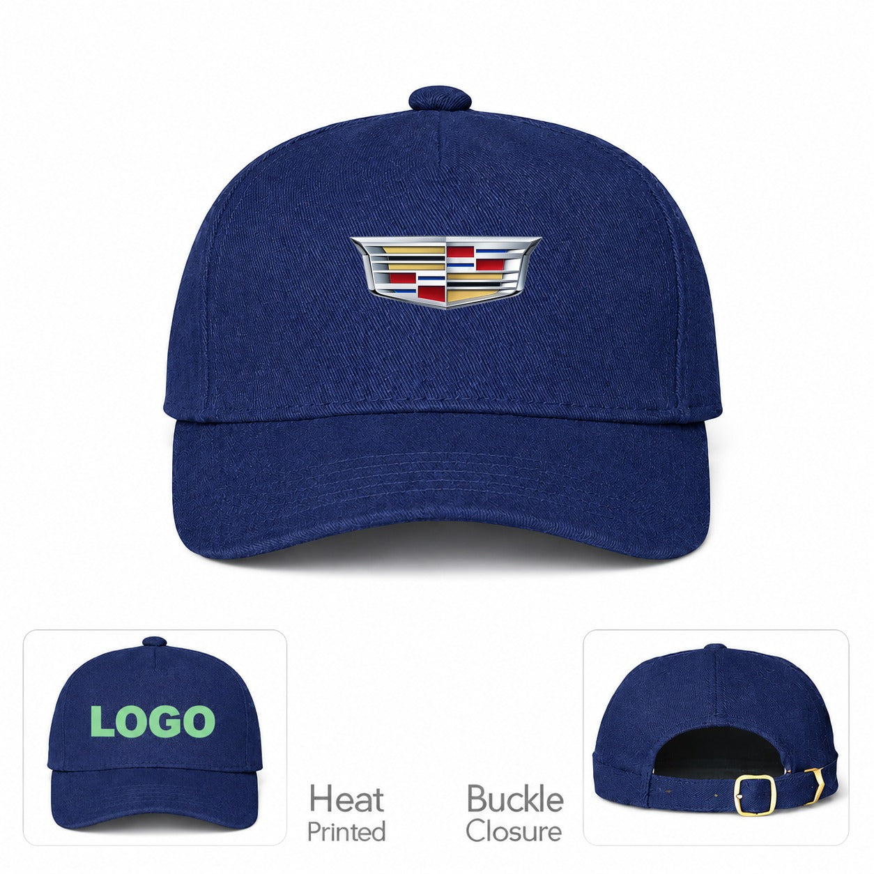 Cadillac Car Dad Baseball Cap Hat - Navy