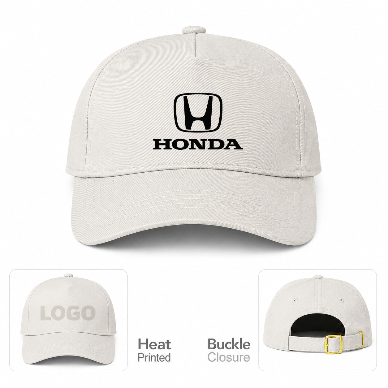 Honda Motorsport Car Dad Baseball Cap Hat - Beige