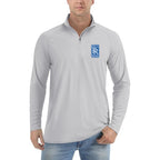 Men's Rolls Royce Car Lightweight Quarter-Zip Athletic Shirt Long Sleeve Polyester Wear - Light Gray
