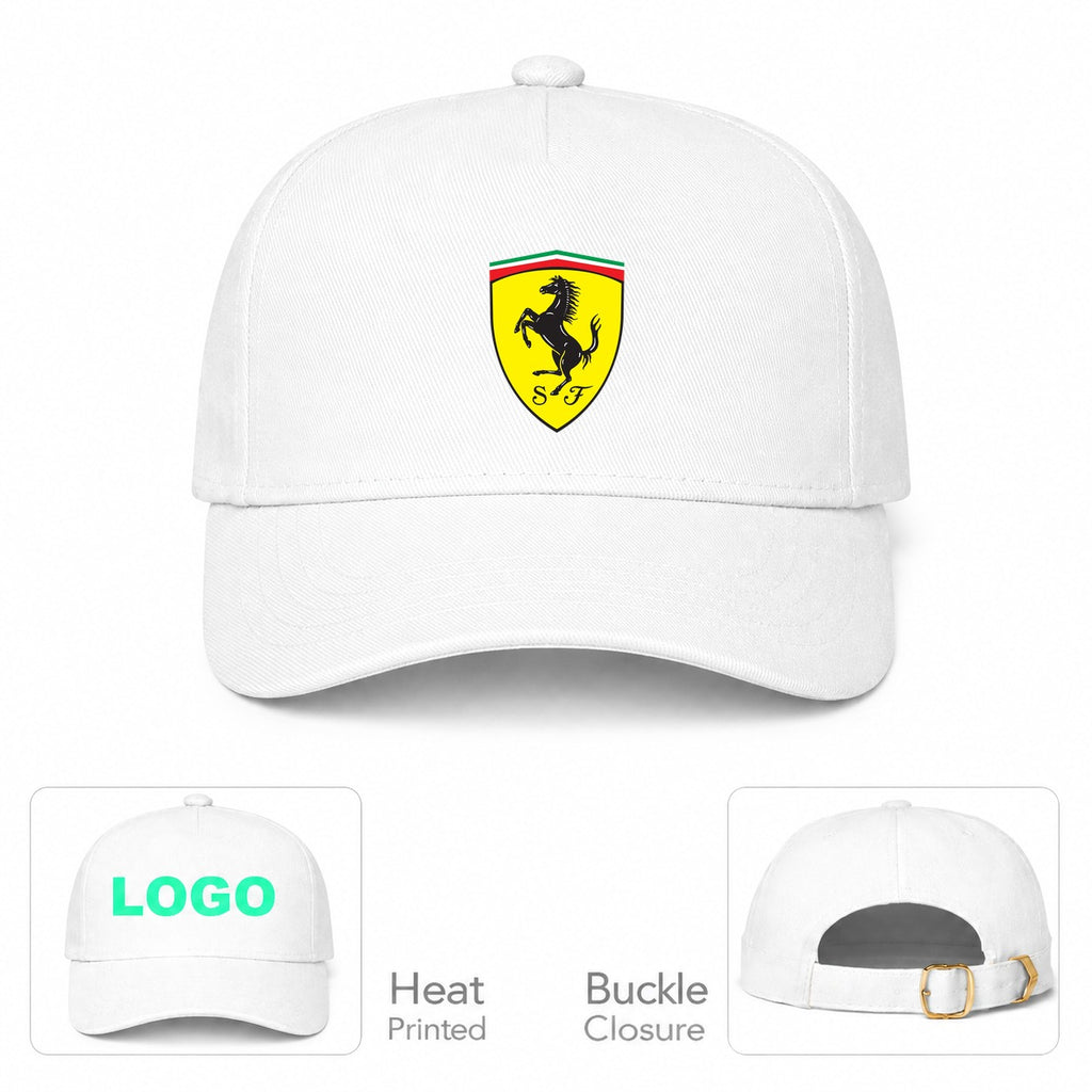 Ferrari Motorsport  Car Dad Baseball Cap Hat - White