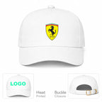 Ferrari Motorsport  Car Dad Baseball Cap Hat - White