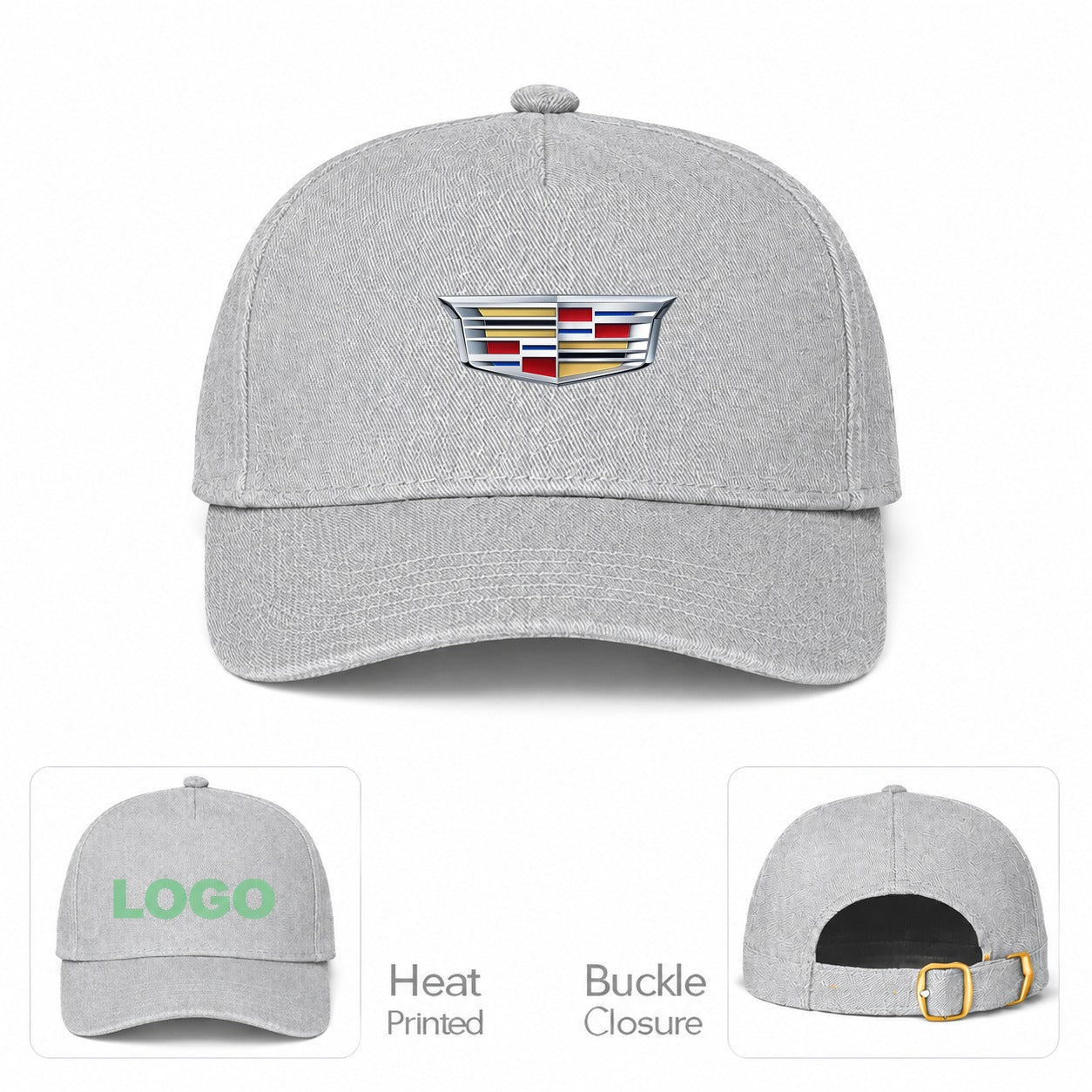 Cadillac Car Dad Baseball Cap Hat - Gray