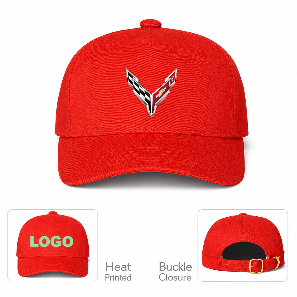 Corvette - Dad Baseball Cap Hat - Red