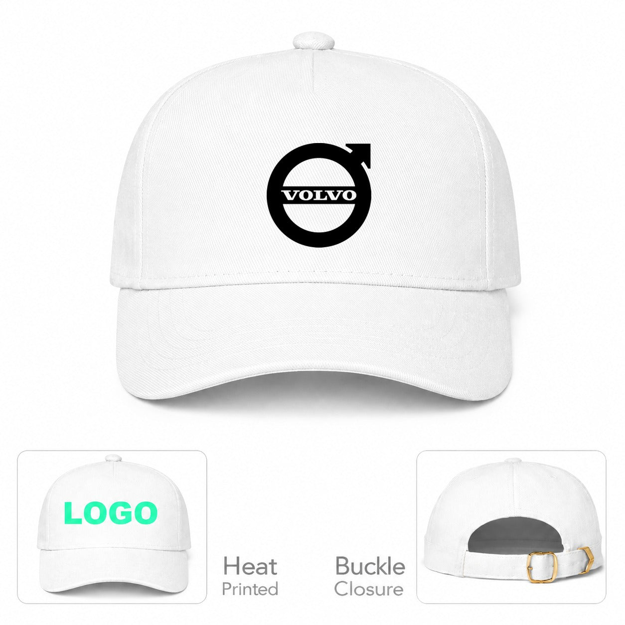 Volvo Car Dad Baseball Cap Hat - White