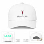 Pontiac Car Dad Baseball Cap Hat - White