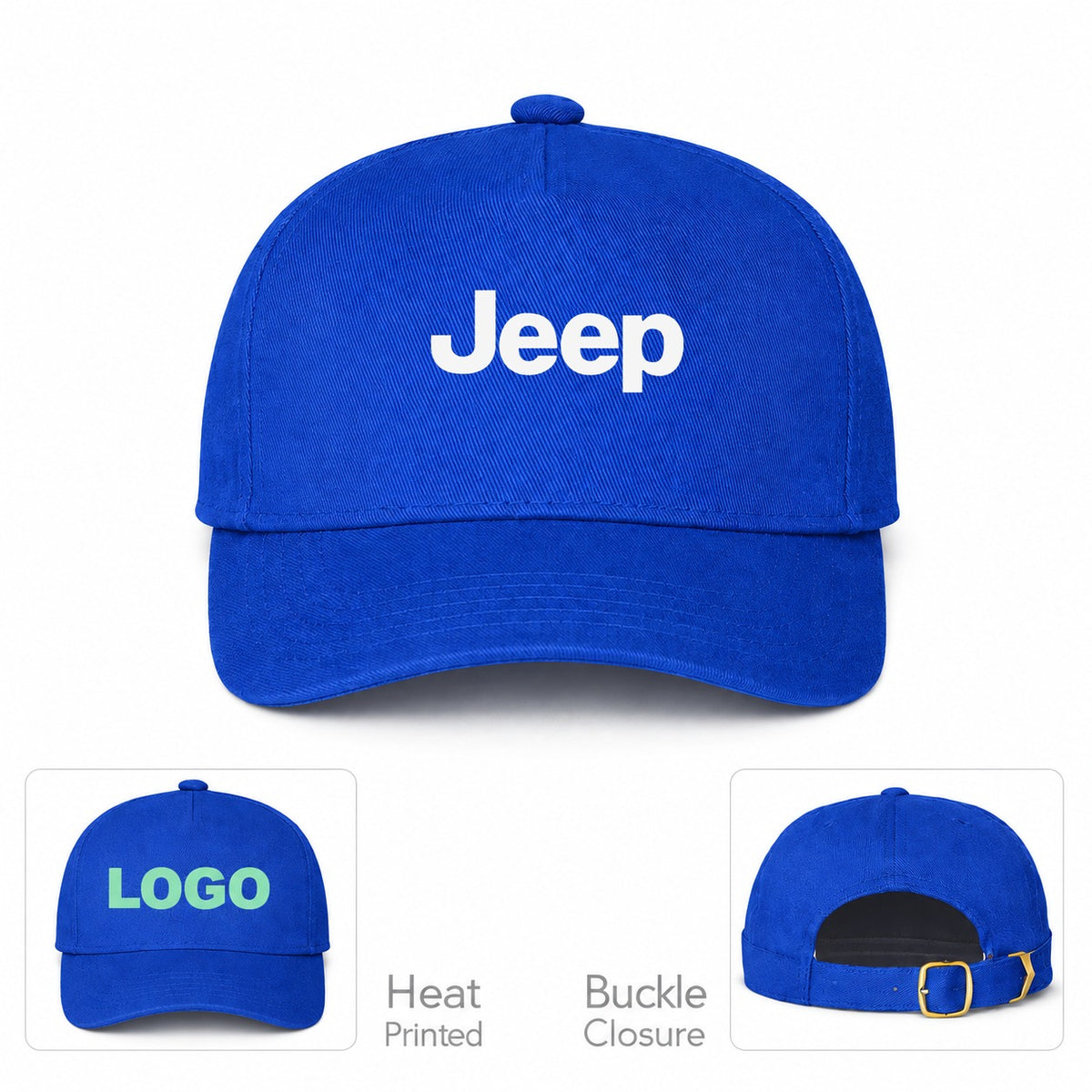 Jeep Car Dad Baseball Cap Hat - Royal Blue