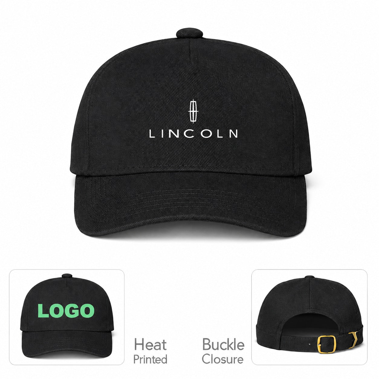 Lincoln Car Dad Baseball Cap Hat - Black