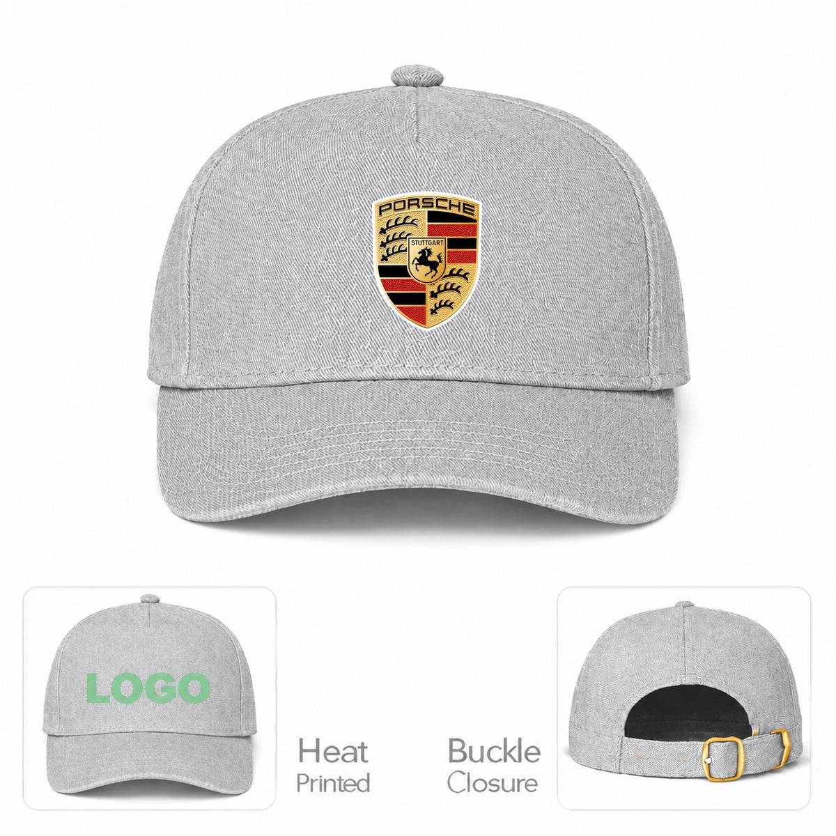 Porsche Car Dad Baseball Cap Hat - Gray
