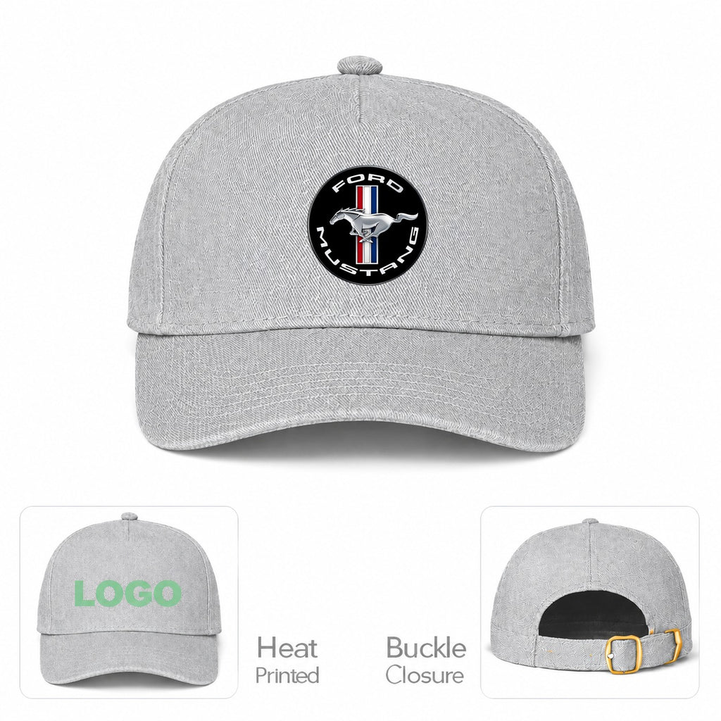 Ford Mustang Motorsport Car Dad Baseball Cap Hat - Gray