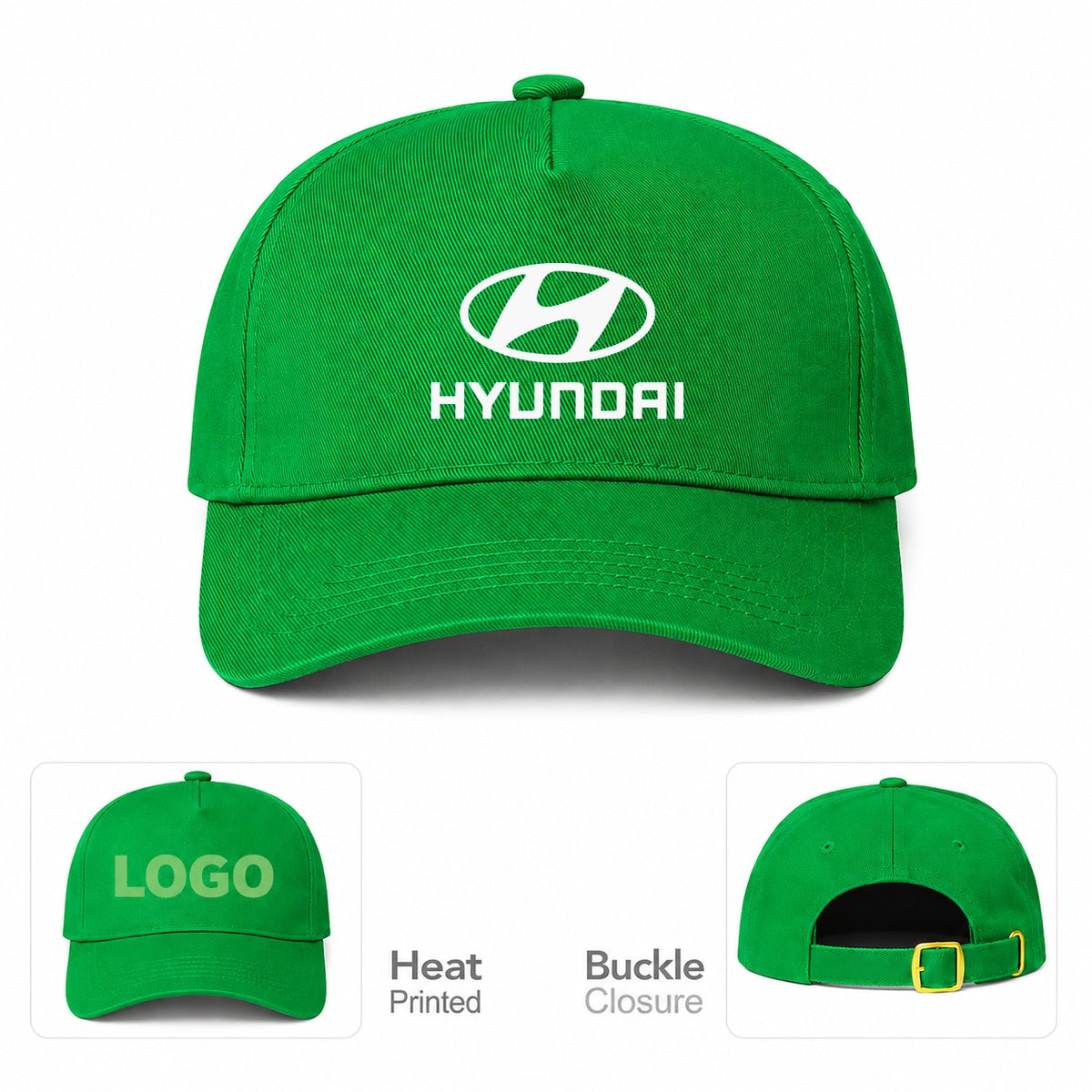 Hyundai  Car Dad Baseball Cap Hat - Kelly Green